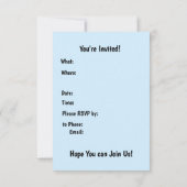 雪だるま誕生日招待状 招待状 (裏面)