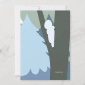 雪だるま誕生日招待状 招待状 (裏面)