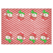 雪だるま赤とピンクの対角線のストライプテーブルクロス テーブルクロス (正面(横))