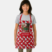 雪だるま赤と白のChristmas Boys Photo エプロン (インサイチュ)