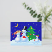 雪だるま踊り ポストカード (スタンド正面)