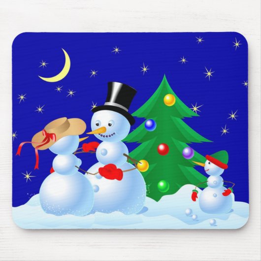 雪だるま踊り マウスパッド (正面)