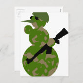 雪だるま軍クリスマス シーズンポストカード (正面/裏面)