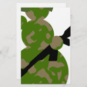 雪だるま軍クリスマス 便箋 (正面/裏面)