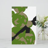 雪だるま軍クリスマス 便箋 (スタンド正面)