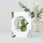 雪だるま軍人クリスマス シーズンポストカード (スタンド正面)