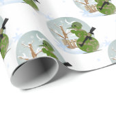 雪だるま軍人クリスマス ラッピングペーパー (ロールコーナー)