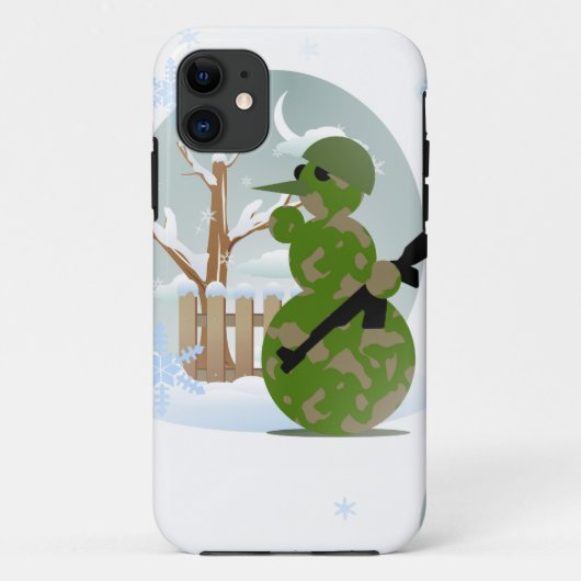 雪だるま軍人クリスマス Case-Mate iPhoneケース (裏面)