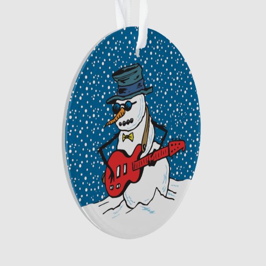 雪だるま遊のエレキギター オーナメント (正面)