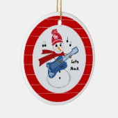 雪だるま遊のエレクトリックロックギター セラミックオーナメント (右)