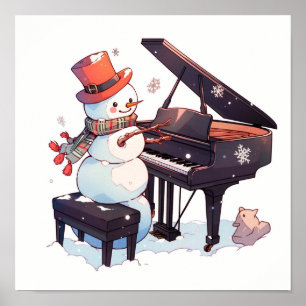 雪だるま遊ズ・ザ・ピアノ ポスター