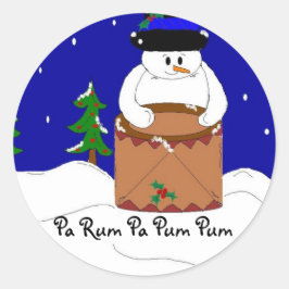 雪だるま遊ドラム ラウンドシール