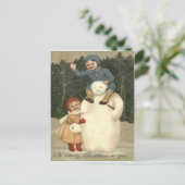 雪だるま遊子の積雪 ポストカード (スタンド正面)