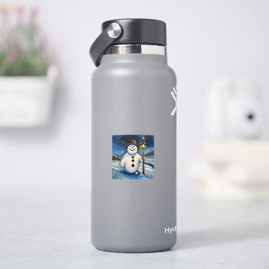 雪だるま運はランプと夜さまよい シール (HydroFlask)