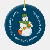 雪だるま配管工 セラミックオーナメント (裏面)