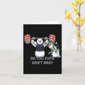 雪だるま重量挙げボディビルおもしろいトレーニング カード (黄色い花)