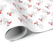 雪だるま長袖 ラッピングペーパー (ロールコーナー)