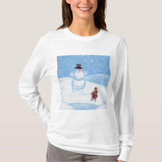 雪だるま長袖T for Women by JML Tシャツ