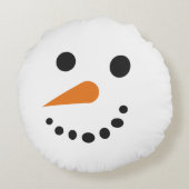 雪だるま間抜け顔ホリディピロー ラウンドクッション (裏面)