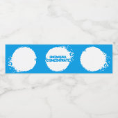 雪だるま集中力おもしろい ペットボトルラベル (シングルラベル)