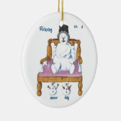 雪だるま雪だるまをテーマにした椅子rd.オーナメント セラミックオーナメント (右)