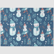 雪だるま雪の木の緑のクリスマス