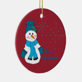 雪だるま雪片セラミックオーナメント セラミックオーナメント (右)