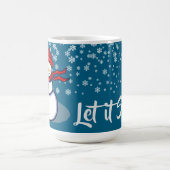 雪だるま雪降る コーヒーマグカップ (中央)