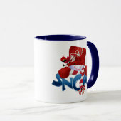 雪だるま雪 マグカップ (正面右)