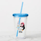 雪だるま霜の降りたとペンギン アクリルタンブラー (裏面)