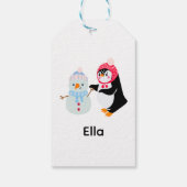 雪だるま霜の降りたとペンギン ギフトタグ (裏面)