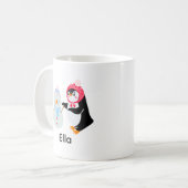 雪だるま霜の降りたとペンギン コーヒーマグカップ (正面左)