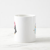 雪だるま霜の降りたとペンギン コーヒーマグカップ (中央)
