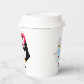 雪だるま霜の降りたとペンギン 紙コップ (左)