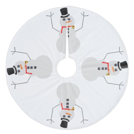 雪だるま霜の降りたのスカート フリース ツリースカート (正面)