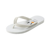 雪だるま霜の降りたの混乱顔 キッズビーチサンダル (アングル)