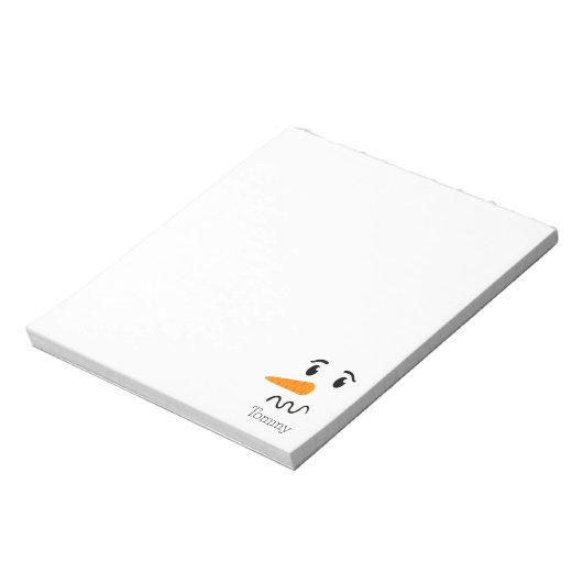 雪だるま霜の降りたの混乱顔 ノートパッド (回転)