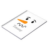 雪だるま霜の降りたの混乱顔 ノートブック (左側)