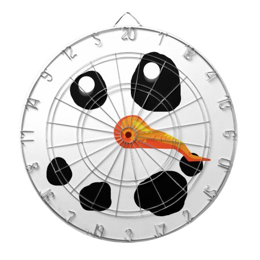 雪だるま霜の降りたの笑顔 ダーツボード (正面)