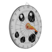 雪だるま霜の降りたの笑顔 ダーツボード (正面左)