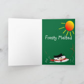 雪だるま霜の降りたはクリスマスカードを死んだ シーズンカード (内部)