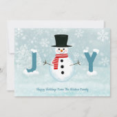雪だるま霜の降りたウィンターワンダーランドジョイクリスマス シーズンカード (正面)