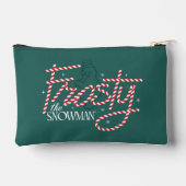 雪だるま霜の降りたキャンディケインロゴ アクセサリーポーチ (裏面)