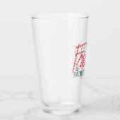 雪だるま霜の降りたキャンディケインロゴ タンブラーグラス (右)