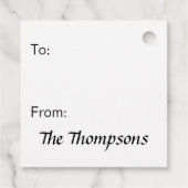 雪だるま霜の降りたキャンディケインロゴ フェイバータグ (裏面)