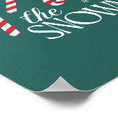 雪だるま霜の降りたキャンディケインロゴ ポスター (角)