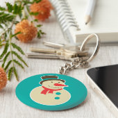 雪だるま霜の降りたキーチェーン キーホルダー (側面)