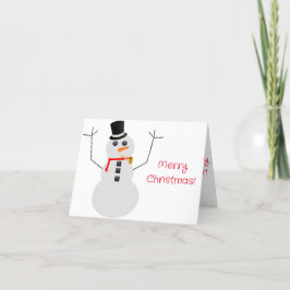 雪だるま霜の降りたクリスマスカード サンキューカード