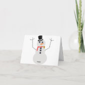 雪だるま霜の降りたクリスマスカード サンキューカード (裏面)