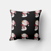 雪だるま霜の降りたデザインウィンターホリデーコレクション クッション (裏面)